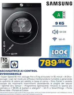 Euronics Asciugatrice AI-Control Samsung offerta