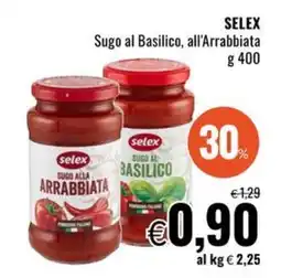 Famila selex Sugo al Basilico, all'Arrabbiata offerta