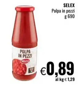 Famila Polpa in pezzi Selex offerta