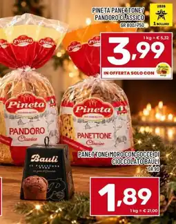 Il Centesimo Panettone Moro con Gocce di Cioccolato Bauli offerta