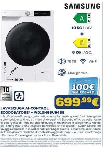 Lavasciuga AI-Control Ecodosatore