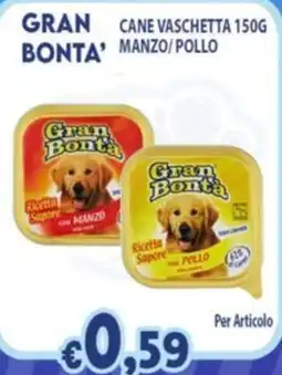 Opportunity Shop Gran Bonta' cane vaschetta manzo/pollo offerta