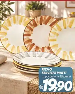 Iper Super Conveniente Ritmo servizio piatti in porcellana offerta