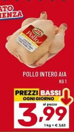 Il Centesimo Pollo intero AIA offerta