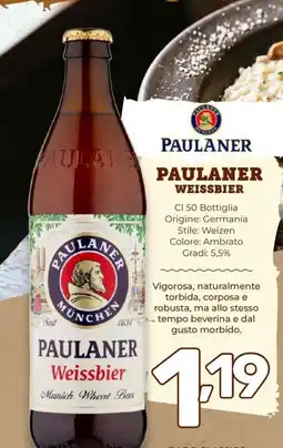 Il Centesimo Paulaner Weissbier offerta