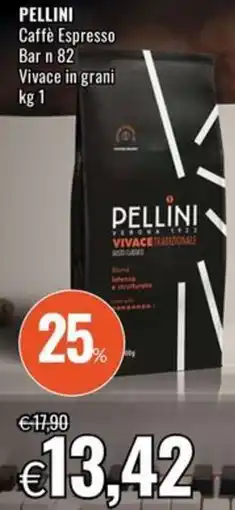 Famila Pellini Caffè Espresso Bar n 82 Vivace in grani offerta