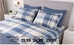 Famila Completo letto flanella 100% cotone offerta