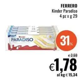 Famila Kinder Paradiso offerta