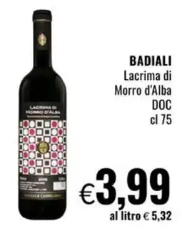 Famila Badiali Lacrima di Morro d'Alba DOC offerta