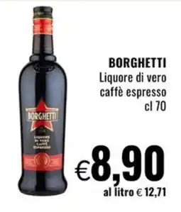 Famila Borghetti liquore di vero caffè espresso offerta