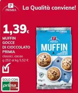 Basko Muffin gocce di cioccolato Primia offerta