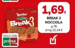 Basko Loacker Break 3 Nocciola offerta