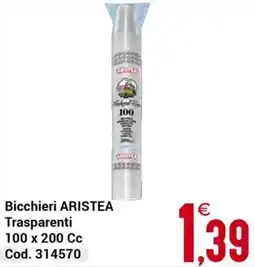 Centro Cash Bicchieri Aristea Trasparenti offerta