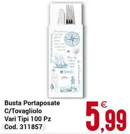 Centro Cash Busta Portaposate C/Tovagliolo offerta