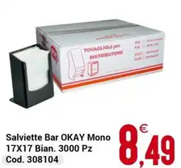 Centro Cash Salviette Bar OKAY Mono offerta