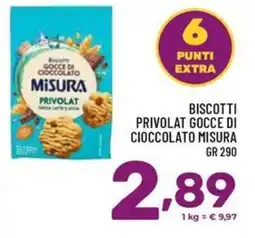 Il Centesimo Biscotti gocce di cioccolato Misura Privolat offerta