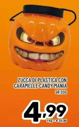 Il Centesimo Zucca di plastica con caramelle Candy Mania offerta