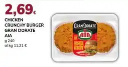 Basko Chicken crunchy burger Gran Dorate Aia offerta