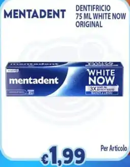 Opportunity Shop Mentadent dentifricio white now original offerta