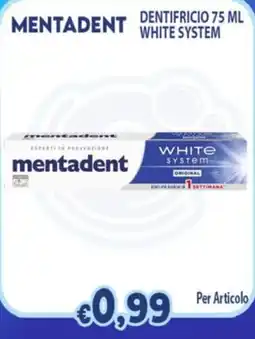 Opportunity Shop Mentadent dentifricio white system offerta