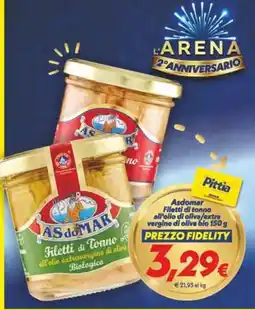 Iper Super Conveniente Asdomar Filetti di Tonno all'olio extravergine di oliva Biologico offerta