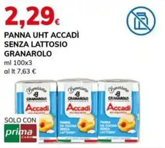 Panna UHT Accadi senza lattosio Granarolo