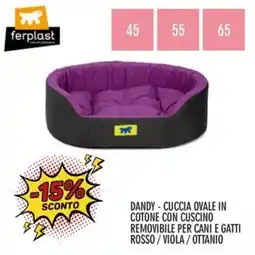 Moby Dick Dandy - Cuccia ovale in cotone con cuscino offerta