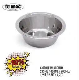 Moby Dick Ciotole in acciaio IMAC offerta