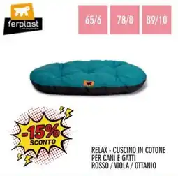 Moby Dick Relax - Cuscino in cotone per cani e gatti offerta