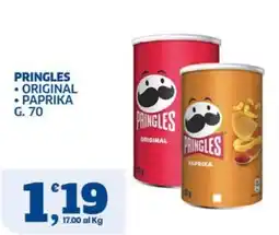 Ok Sigma Pringles Original e Paprika offerta
