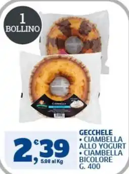 Ok Sigma Gecchele ciambella allo yogurt offerta
