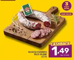Il Centesimo Salsiccia stagionata dolce Galbani L'Etto offerta