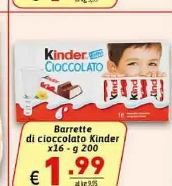 Ipercarni Barrette di cioccolato offerta