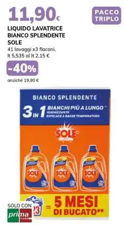 Basko Liquido lavatrice bianco splendente Sole offerta