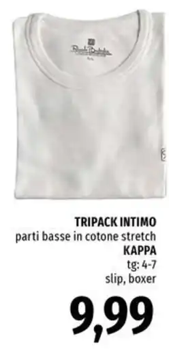 Famila Tripack intimo parti basse in cotone stretch Kappa offerta