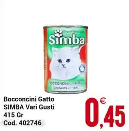 Centro Cash Bocconcini Gatto SIMBA Vari Gusti offerta