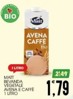 SpesAmica Matt bevanda vegetale avena e caffè offerta