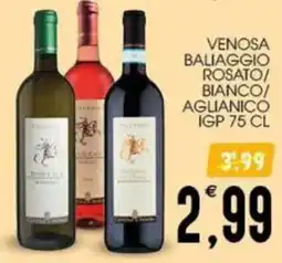 SpesAmica Venosa Baliaggio Rosato/Bianco/Aglianico IGP offerta