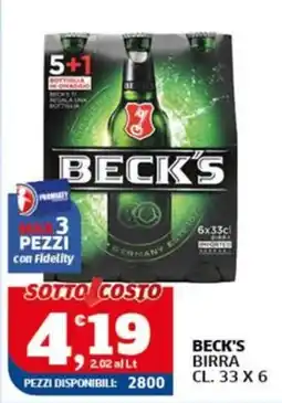 Ok Sigma Beck's birra offerta