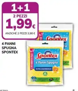 Basko 4 Panni Spugna Spontex offerta