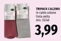 Famila Tripack calzino in caldo cotone offerta