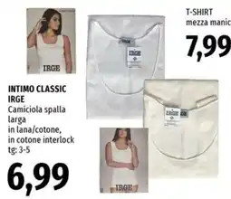 Famila Camiciola spalla larga IRGE offerta