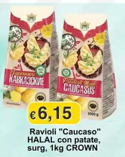 Mix Markt Ravioli "Caucaso" HALAL con patate, surg, 1kg CROWN offerta