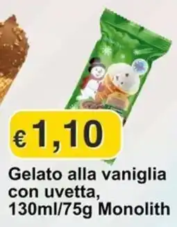 Mix Markt Gelato alla vaniglia con uvetta Monolith offerta