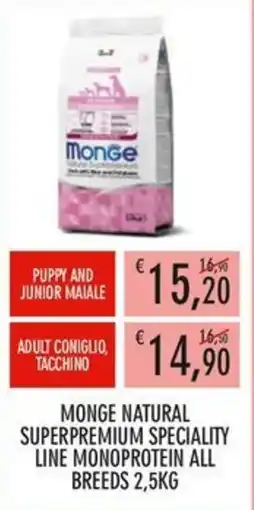 Moby Dick Monge Natural Superpremium Speciality Line Monoprotein All Breeds offerta