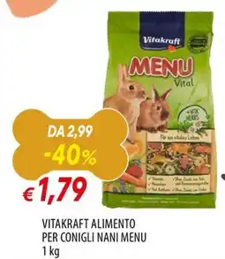 Galassia Vitakraft alimento per conigli nani menu offerta