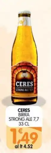 Le Delizie del Sud Ceres birra strong ale 7,7 offerta