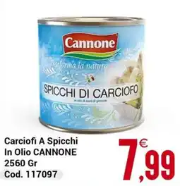 Centro Cash Carciofi A Spicchi In Olio Cannone offerta