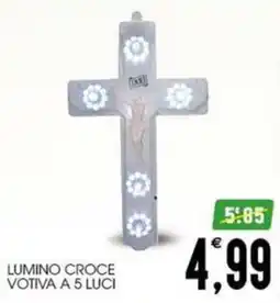 SpesAmica Lumino croce votiva a 5 luci offerta