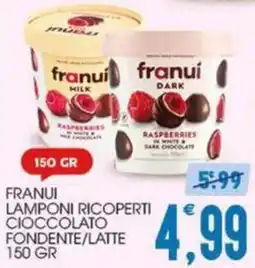 SpesAmica Franui lamponi ricoperti cioccolato fondente/latte offerta
